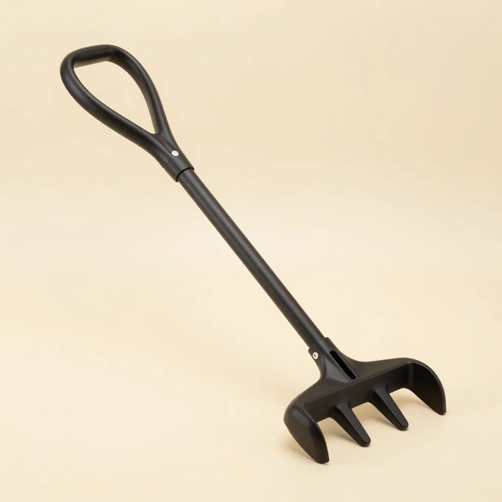 An ergonomic weeder on a light background